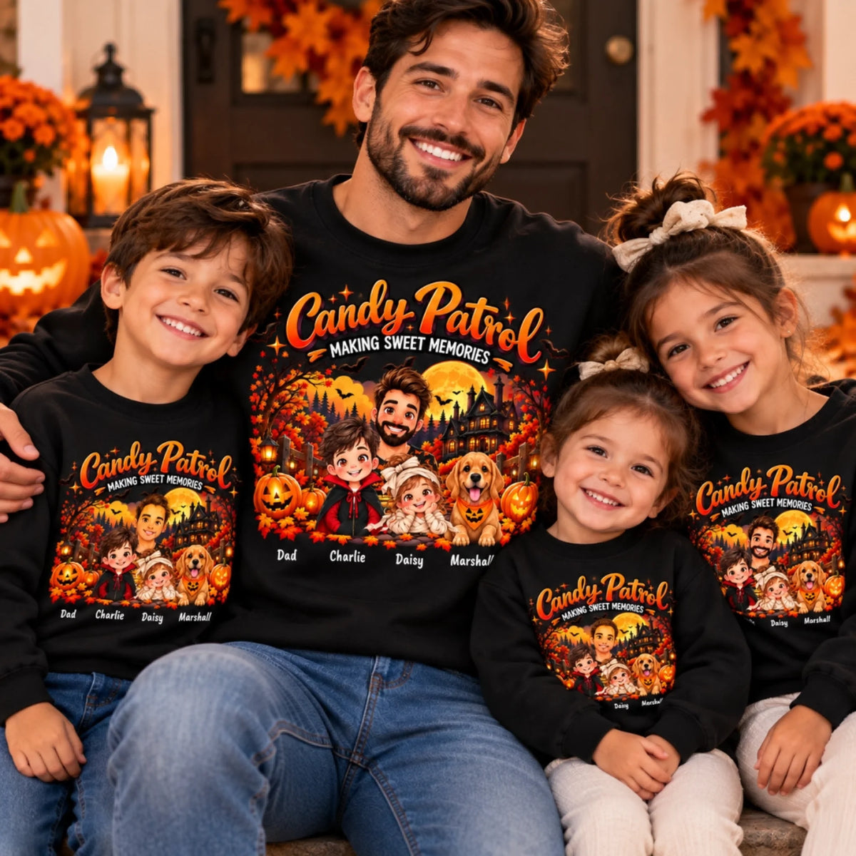 Candy Patrol Family Halloween Portrait