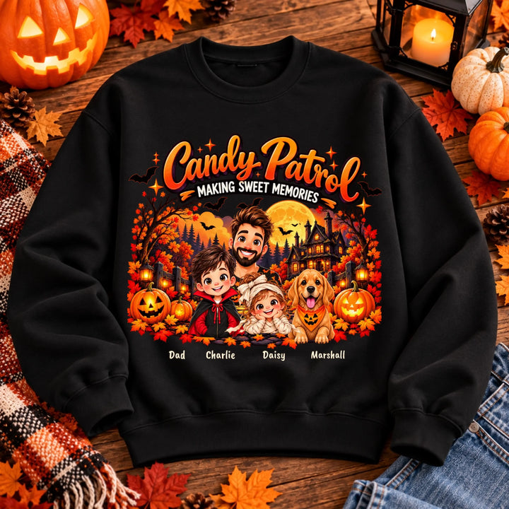 Autumn Halloween Black Sweatshirt Mockup