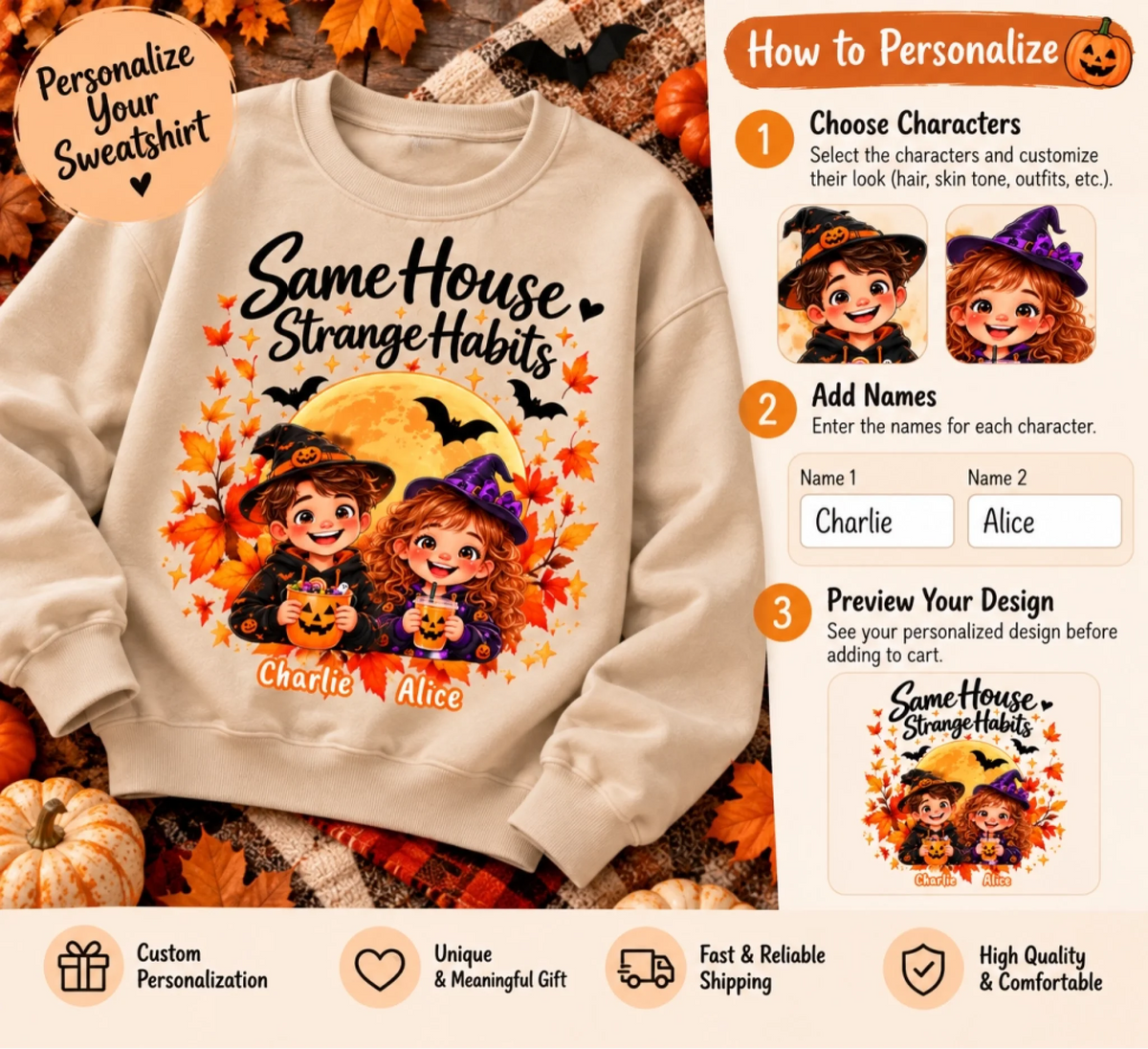 Personalise Your Halloween Sweatshirt