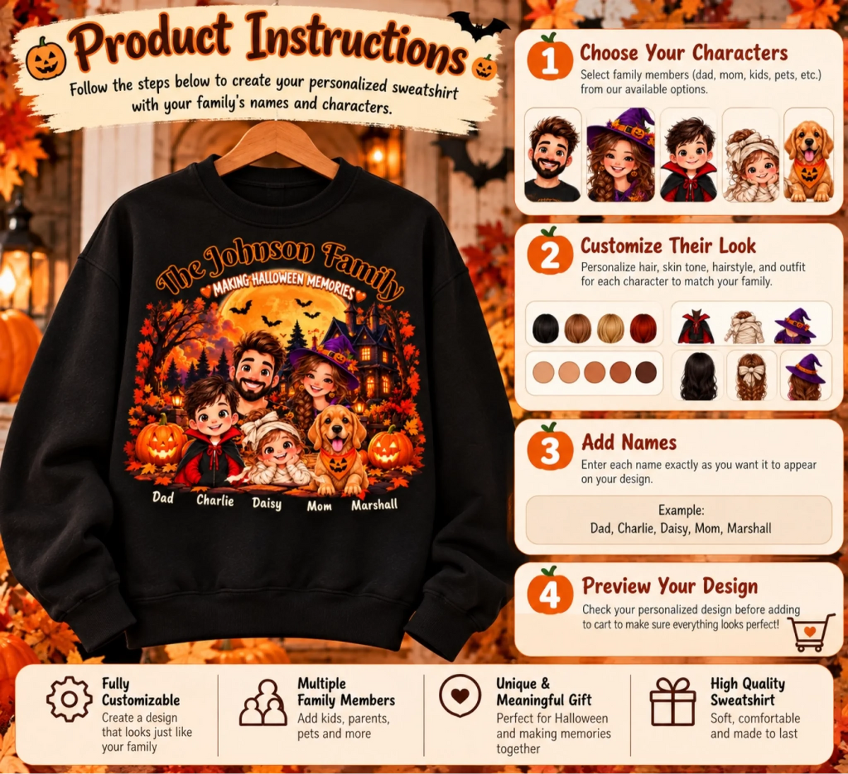 Personalised Halloween Sweatshirt Guide