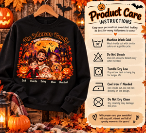 Autumn Halloween Sweatshirt Care Guide