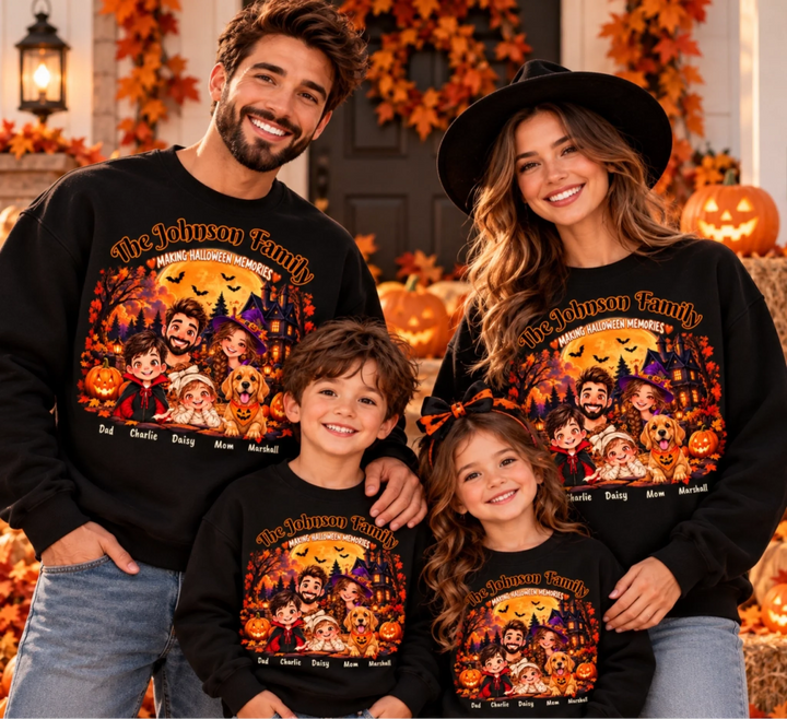 The Johnson Family Halloween Portrait