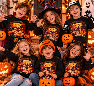 Joyful Halloween Family Sweatshirt Portrait