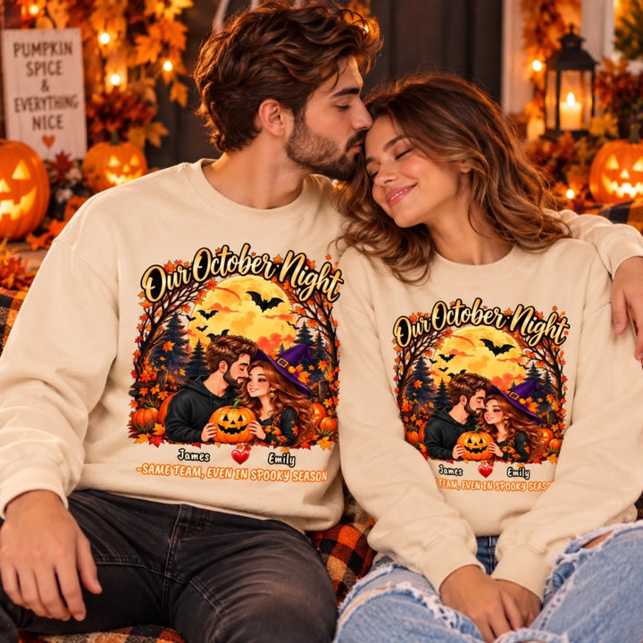 Cosy Autumn Romance in Matching Sweatshirts