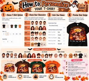 Halloween Family T-Shirt Personalisation Guide