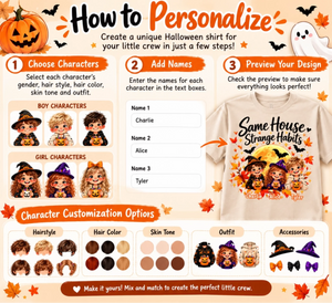 Halloween T-Shirt Personalisation Guide