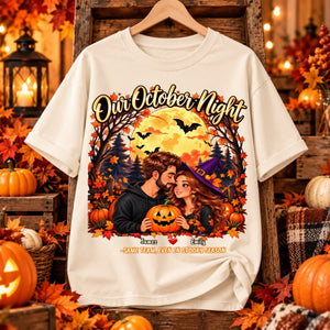 Cozy Autumn Pumpkin T-Shirt Mockup