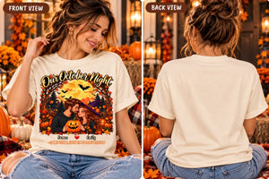 Front and Back Autumn Sweatshirt Mockup