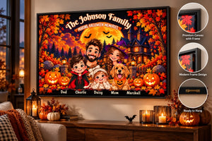 Cozy Halloween Family Canvas Display-2