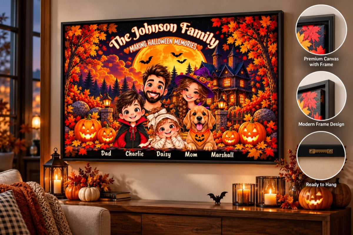 Cozy Halloween Family Canvas Display-2