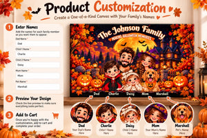 Personalised Halloween Family Canvas Guide