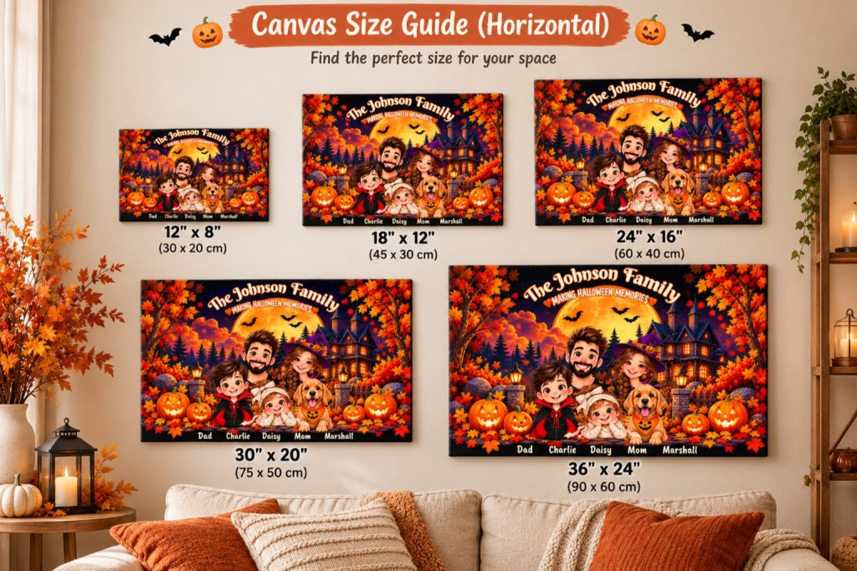 Halloween Canvas Size Guide