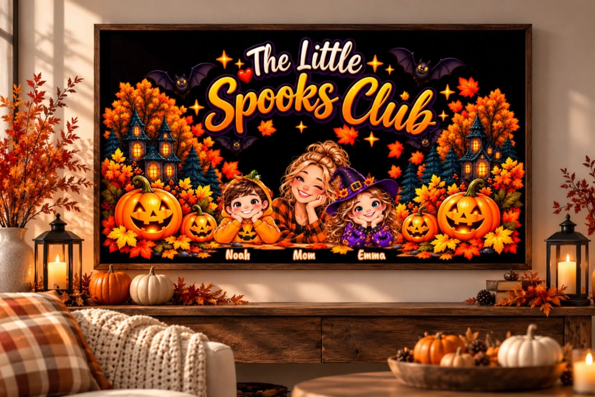 Cozy Autumn Halloween Spooks Club Display