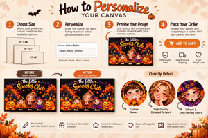 Personalise the Little Spooks Club Canvas