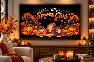 Warm Autumn Living Room Canvas Mockup