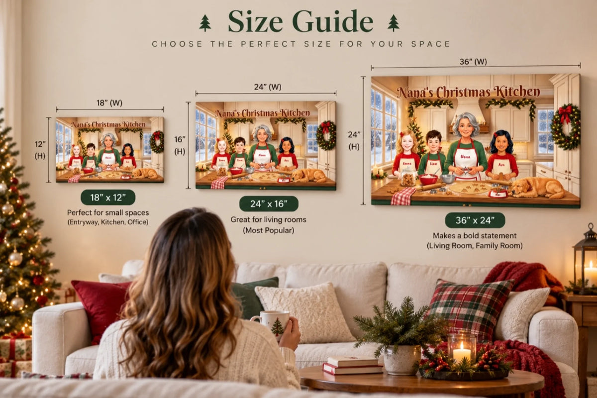 Christmas Canvas Size Guide