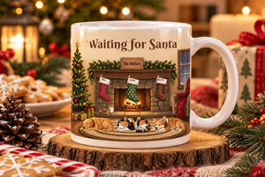 Waiting for Santa Mug Scene