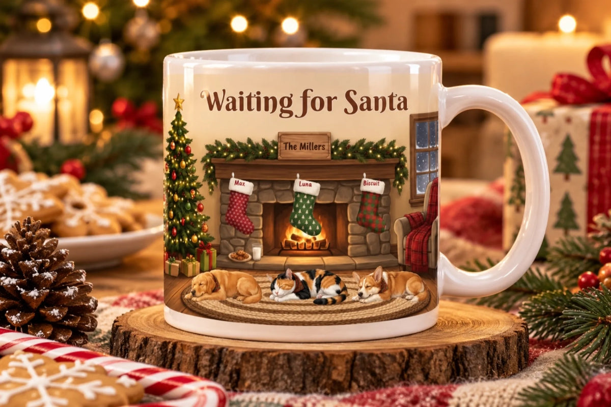 Waiting for Santa Mug Scene