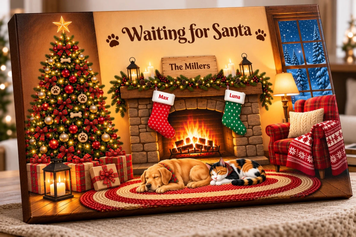 Waiting for Santa by the Fire
