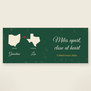 Personalized Miles Apart state to state mug