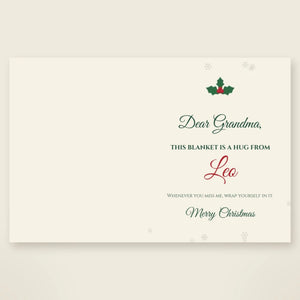 Personalized Miles Apart Christmas card inside message